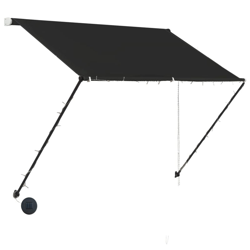 Load image into Gallery viewer, VidaXL Luifel uittrekbaar met LED 200x150 cm antraciet
