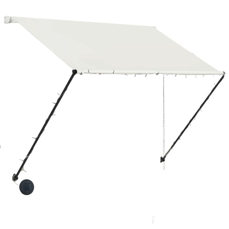 Load image into Gallery viewer, VidaXL Luifel uittrekbaar met LED 200x150 cm crème
