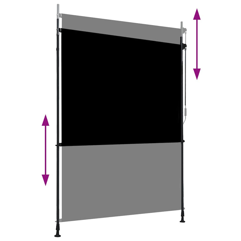 Load image into Gallery viewer, Vidaxl rolgordijn voor buiten 150x270 cm antraciet
