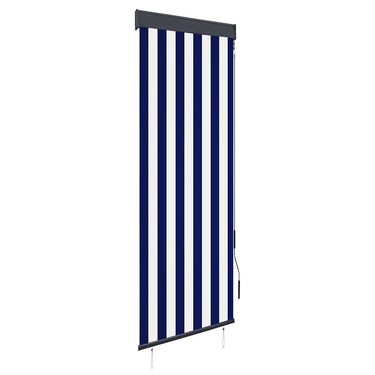 Vidaxl rolgordijn voor buiten 60x250 cm blauw en wit