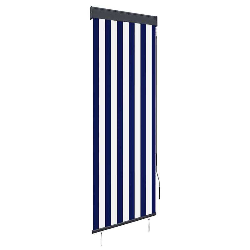 Load image into Gallery viewer, Vidaxl rolgordijn voor buiten 60x250 cm blauw en wit
