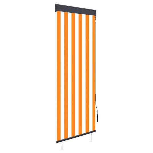 Vidaxl rolgordijn voor buiten 60x250 cm wit en oranje