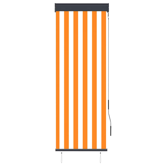 Vidaxl rolgordijn voor buiten 60x250 cm wit en oranje