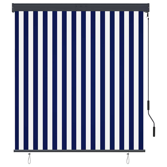 Vidaxl rolgordijn voor buiten 140x250 cm blauw en wit