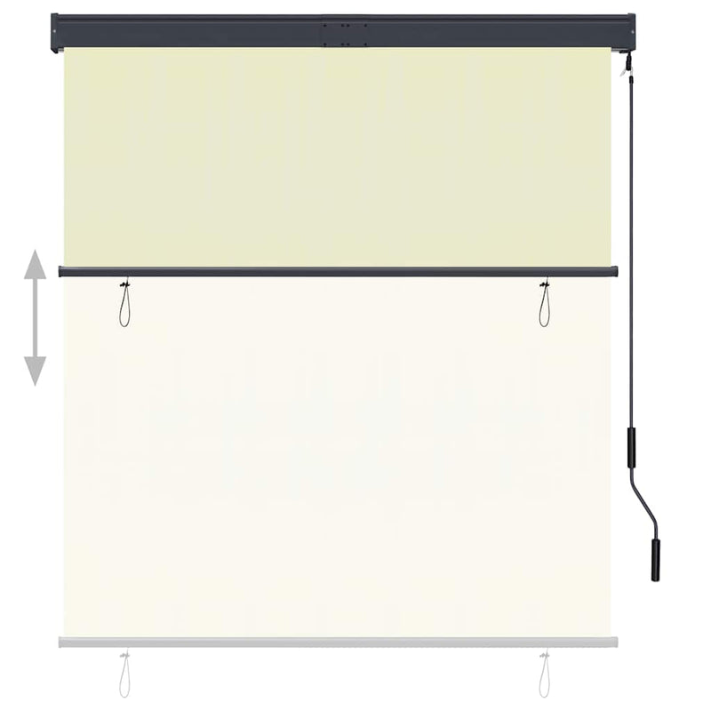 ギャラリービューアに画像をロードする, Vidaxl rolgordijn voor buiten 140x250 cm crème
