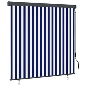 Vidaxl rolgordijn voor buiten 160x250 cm blauw en wit