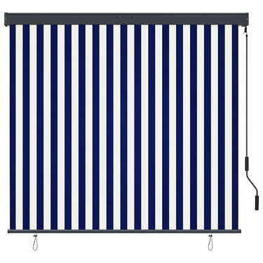 Vidaxl rolgordijn voor buiten 160x250 cm blauw en wit