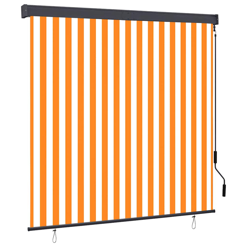 Laden Sie das Bild in Galerie -Viewer, Vidaxl rolgordijn voor buiten 160x250 cm wit en oranje
