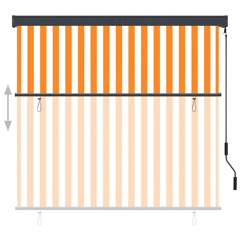 Laden Sie das Bild in Galerie -Viewer, Vidaxl rolgordijn voor buiten 160x250 cm wit en oranje
