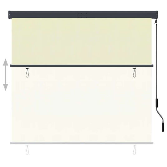 Vidaxl rolgordijn voor buiten 160x250 cm crème