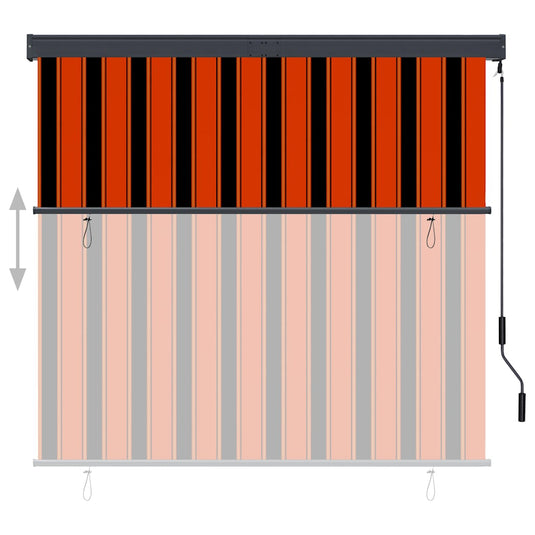 Vidaxl rolgordijn voor buiten 160x250 cm oranje en bruin