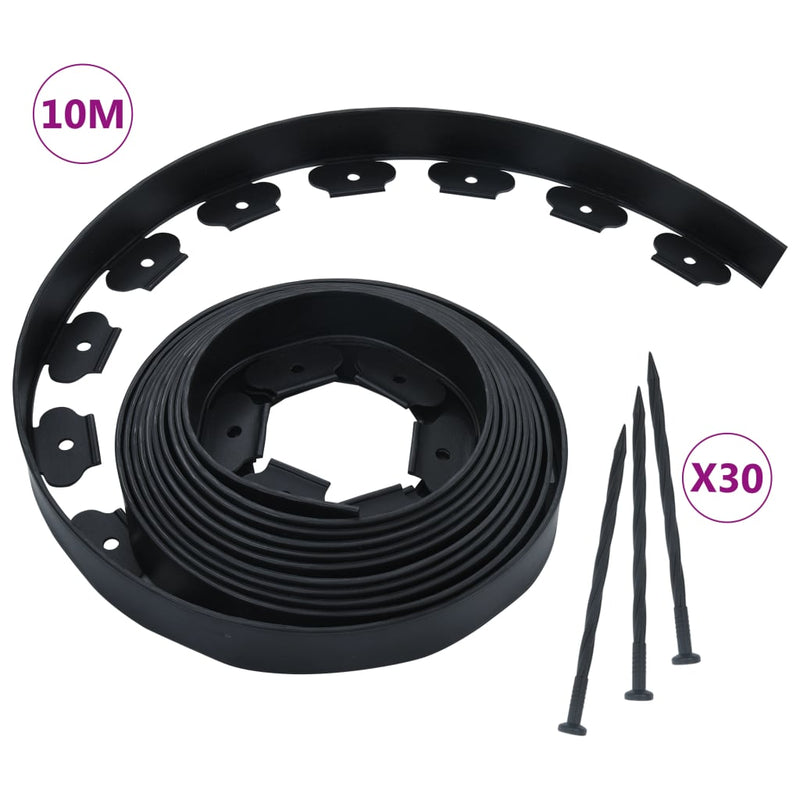 Load image into Gallery viewer, Vidaxl gazonrand flexibel met 30 pinnen 10 m 5 cm
