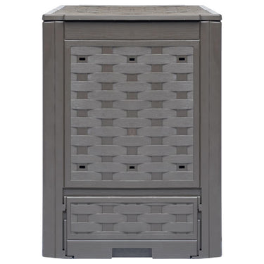 Vidaxl compostbakken 2 st 600 l 60x60x83 cm kunststof rattan bruin
