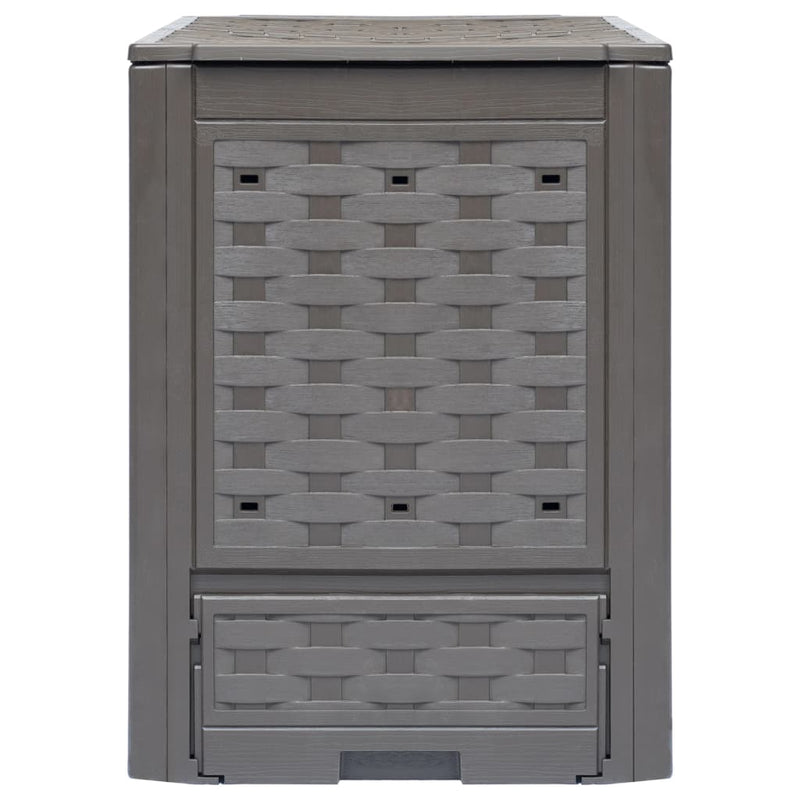 Load image into Gallery viewer, Vidaxl compostbakken 3 st 900 l 60x60x83 cm kunststof rattan bruin
