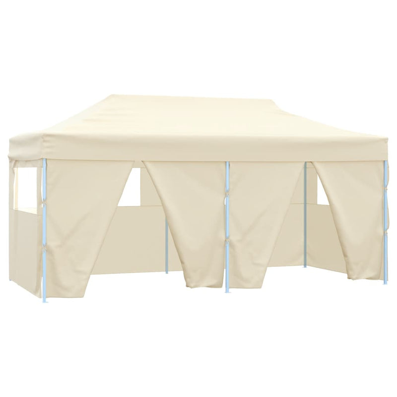 Load image into Gallery viewer, VidaXL Partytent met 4 zijwanden inklapbaar 3x6 m staal crème

