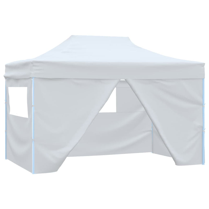 Load image into Gallery viewer, Vidaxl partytent met 4 zijwanden inklapbaar 3x4,5 m wit
