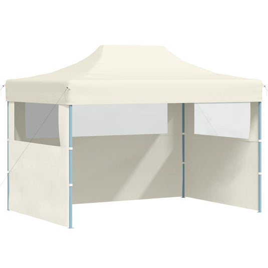 Vidaxl partytent met 3 zijwanden inklapbaar 3x4 m staal crème