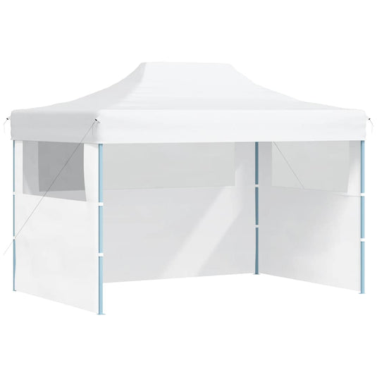 Vidaxl partytent met 3 zijwanden inklapbaar 3x4 m staal wit