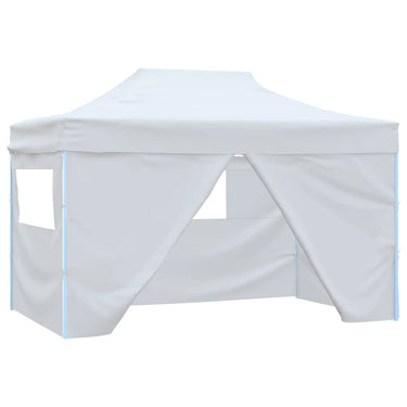 Vidaxl partytent met 4 zijwanden inklapbaar 280x410x315 cm staal wit