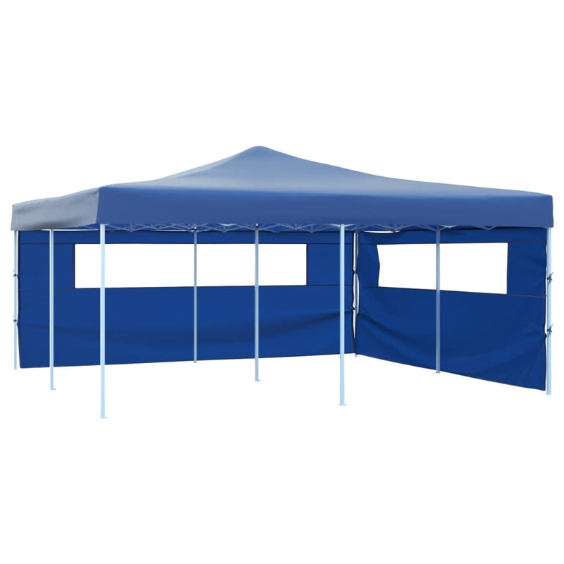 Load image into Gallery viewer, VidaXL Prieel inklapbaar met 2 zijwanden 5x5 m blauw
