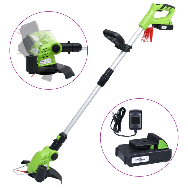 Load image into Gallery viewer, Vidaxl accugrastrimmer met accu 20 v 1500 mah li-ion
