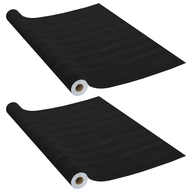 Load image into Gallery viewer, VidaXL Deurfolies zelfklevend 2 st 210x90 cm PVC donkerhoutkleurig
