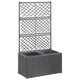 Vidaxl latwerkplantenbak verhoogd met potten 58x30x107 cm rattan zwart