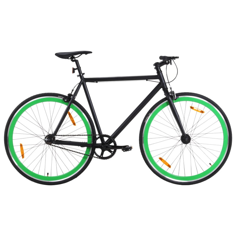 Load image into Gallery viewer, Vidaxl fiets met vaste versnelling 700 c 55 cm zwart en groen
