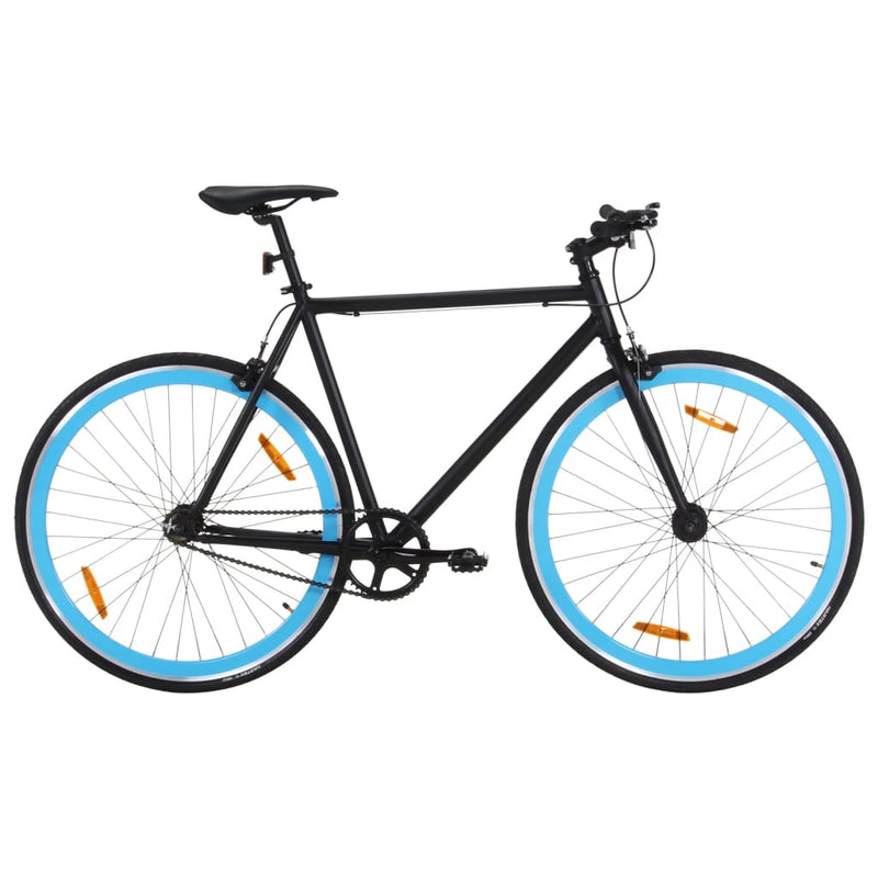 Load image into Gallery viewer, Vidaxl fiets met vaste versnelling 700 c 51 cm zwart en blauw
