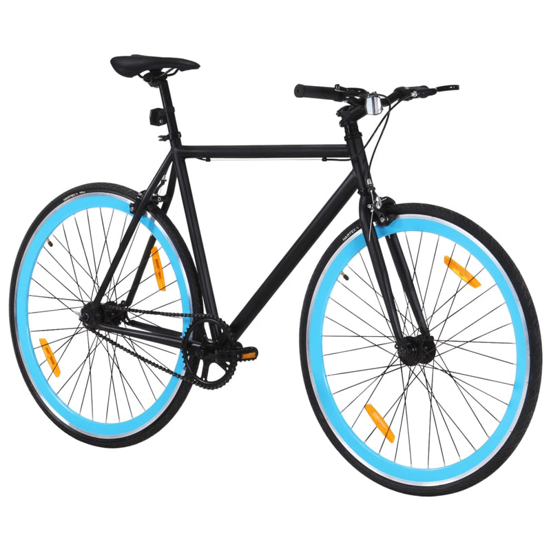 Load image into Gallery viewer, Vidaxl fiets met vaste versnelling 700 c 51 cm zwart en blauw
