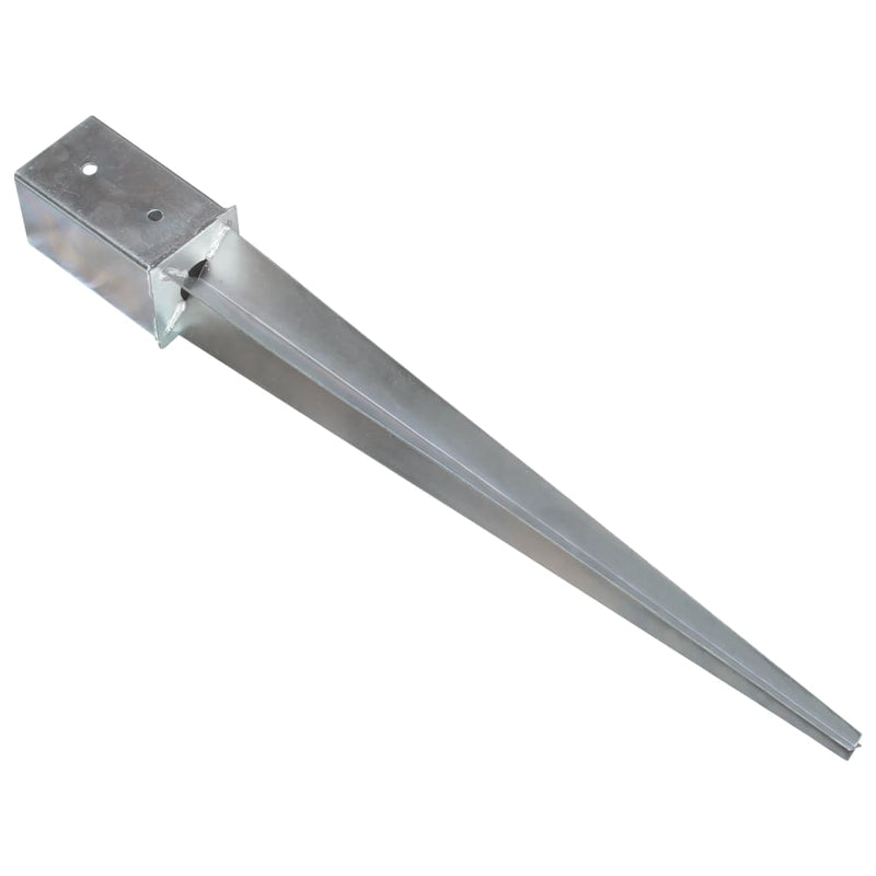 Load image into Gallery viewer, Vidaxl grondpinnen 2 st 8x8x76 cm gegalvaniseerd staal zilverkleurig
