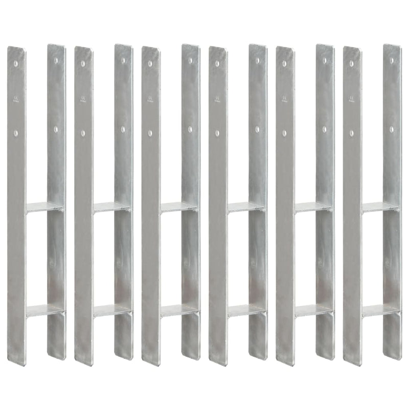 Load image into Gallery viewer, Vidaxl grondankers 6 st 8x6x60 cm gegalvaniseerd staal zilverkleurig
