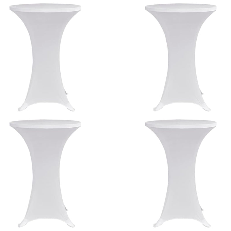 Load image into Gallery viewer, Vidaxl statafelhoes 4 st stretch ø80 cm wit
