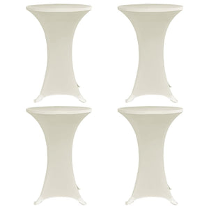 Vidaxl statafelhoes 4 st stretch ø60 cm crème