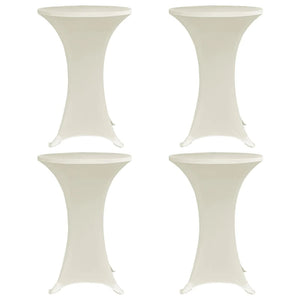 Vidaxl statafelhoes 4 st stretch ø70 cm crème
