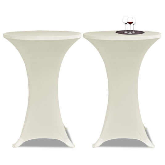 Vidaxl statafelhoes 4 st stretch ø70 cm crème