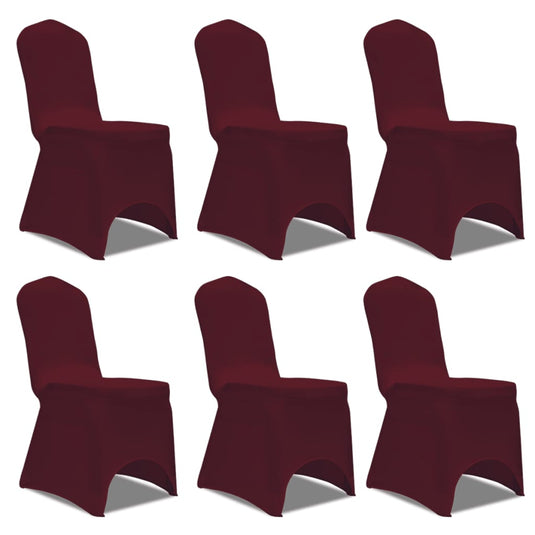 Vidaxl stoelhoezen stretch 12 st bordeauxrood