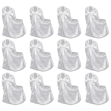 Vidaxl stoelhoes voor bruiloft 12 st wit