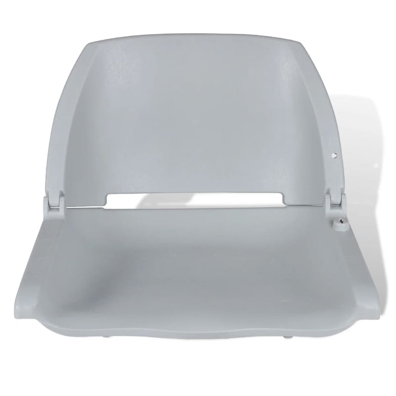 Load image into Gallery viewer, Vidaxl bootstoelen 2 st inklapbare rugleuning 41x51x48 cm grijs
