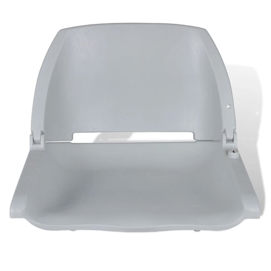 Vidaxl bootstoelen 2 st inklapbare rugleuning 41x51x48 cm grijs