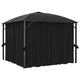 VidaXL Prieel met gordijnen 300x300x265 cm antraciet
