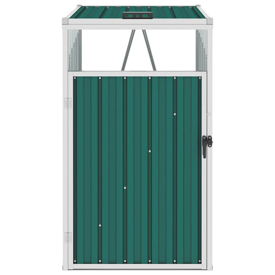 Vidaxl afvalbakberging 72x81x121 cm staal groen