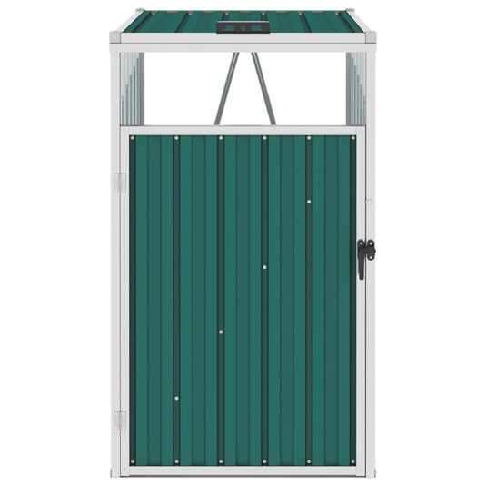 Vidaxl afvalbakberging 72x81x121 cm staal groen