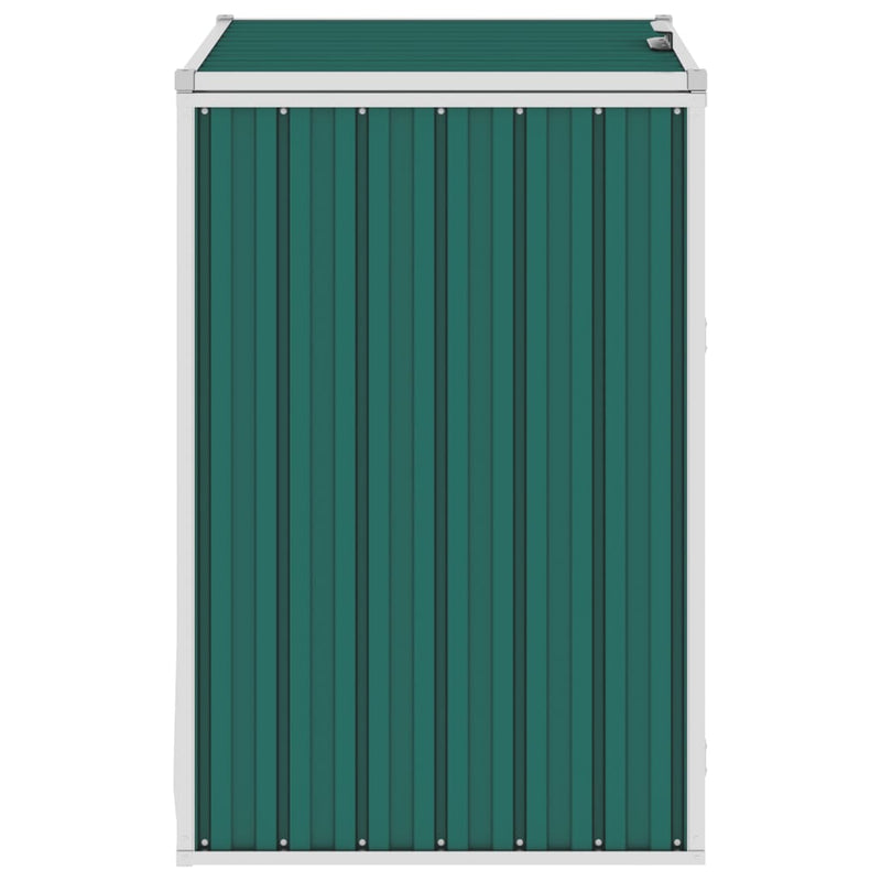 Load image into Gallery viewer, Vidaxl afvalbakberging 72x81x121 cm staal groen

