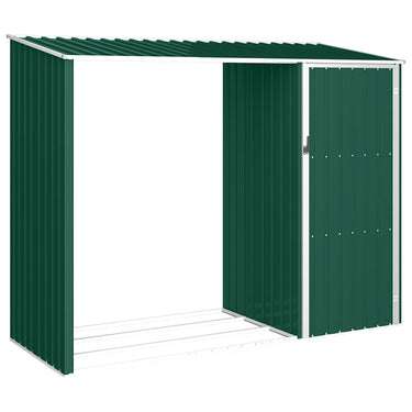 Vidaxl brandhoutschuur 245x98x159 cm gegalvaniseerd staal groen