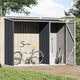 Vidaxl brandhoutschuur 245x98x159 cm gegalvaniseerd staal antraciet