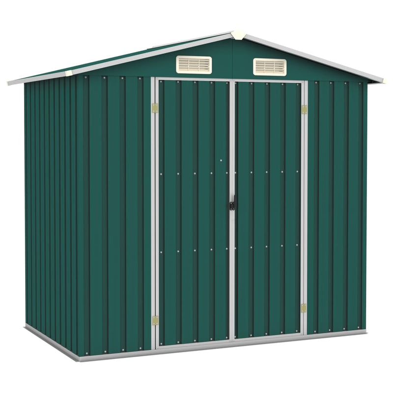 Load image into Gallery viewer, VidaXL Tuinschuur 205x129x183 cm gegalvaniseerd staal groen
