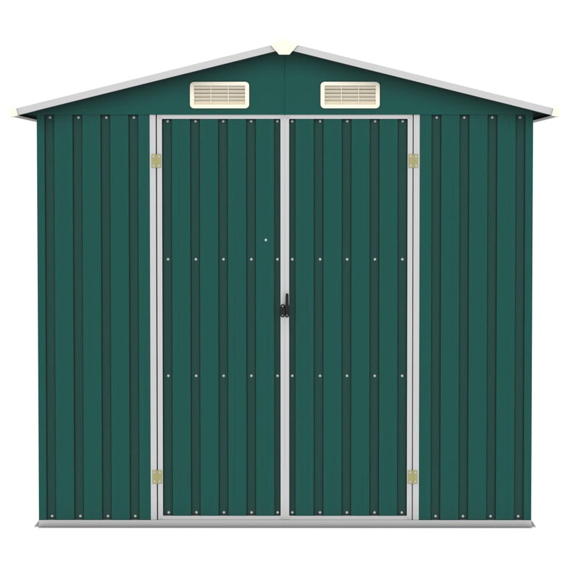 Load image into Gallery viewer, VidaXL Tuinschuur 205x129x183 cm gegalvaniseerd staal groen
