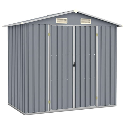 VidaXL Tuinschuur 205x129x183 cm gegalvaniseerd staal grijs
