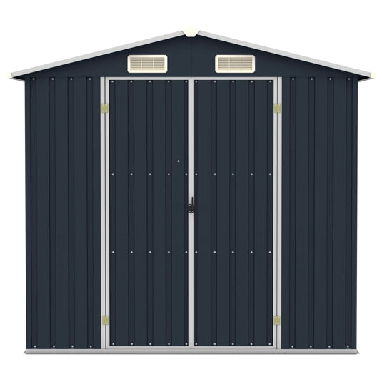 VidaXL Tuinschuur 205x129x183 cm gegalvaniseerd staal antraciet